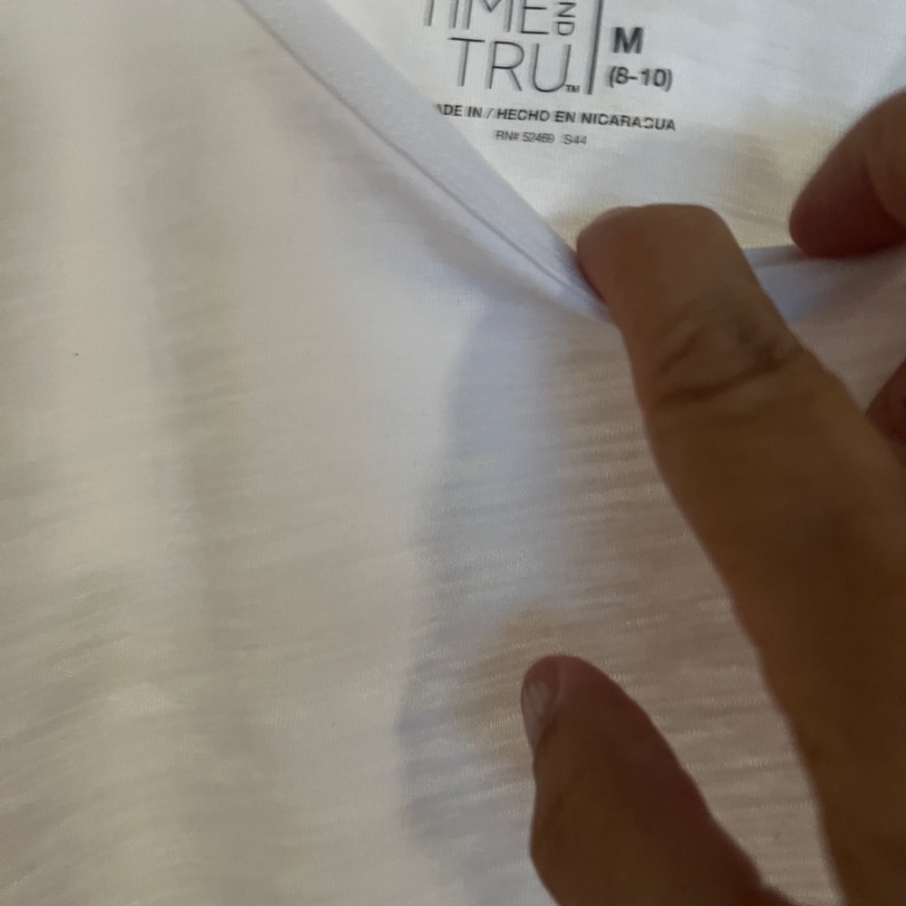 Time and Tru Classic White Tee - Picture 2 of 3